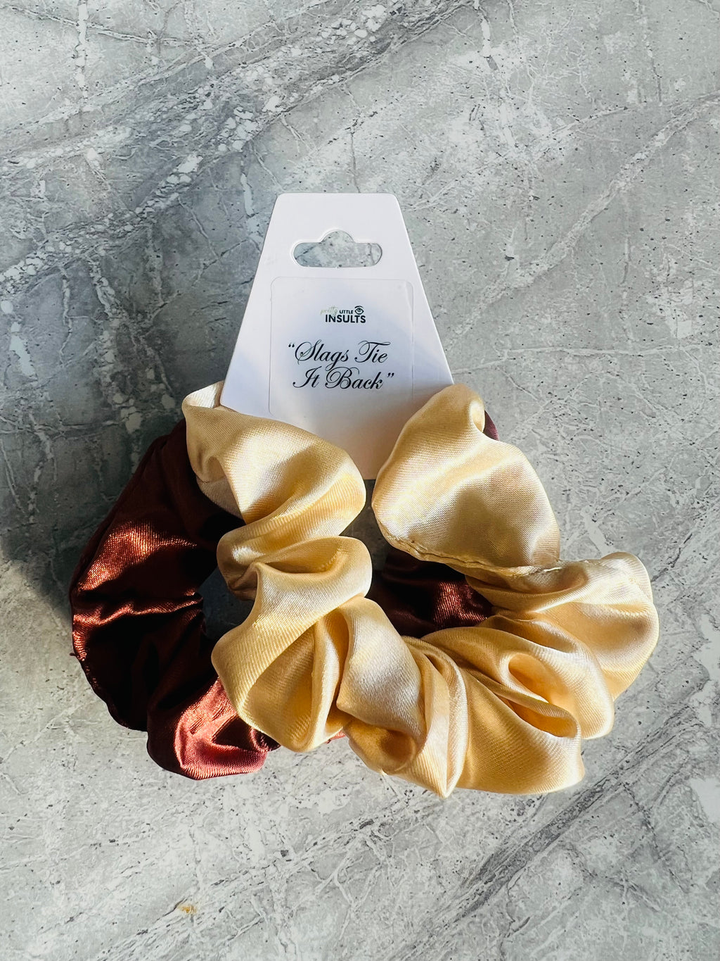 8 Pairs Funny Personalized Scrunchie Hair Tie Gift -  ‘Slags Tie it Back’