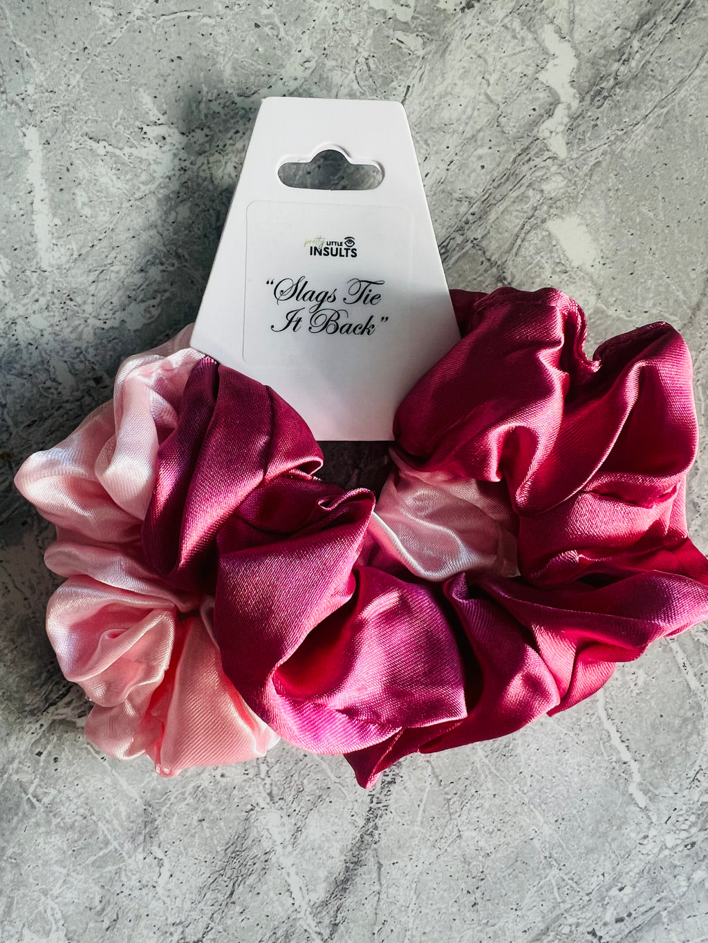 8 Pairs Funny Personalized Scrunchie Hair Tie Gift -  ‘Slags Tie it Back’