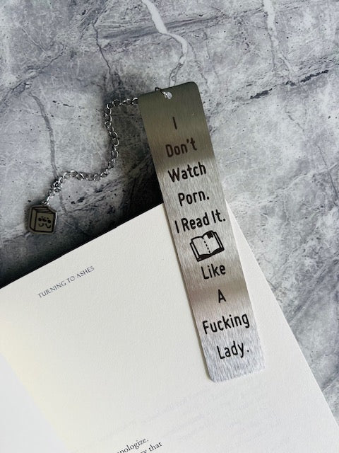 Funny Bookmark "I Don't Watch Porn I Read It. Like A Fucking Lady".