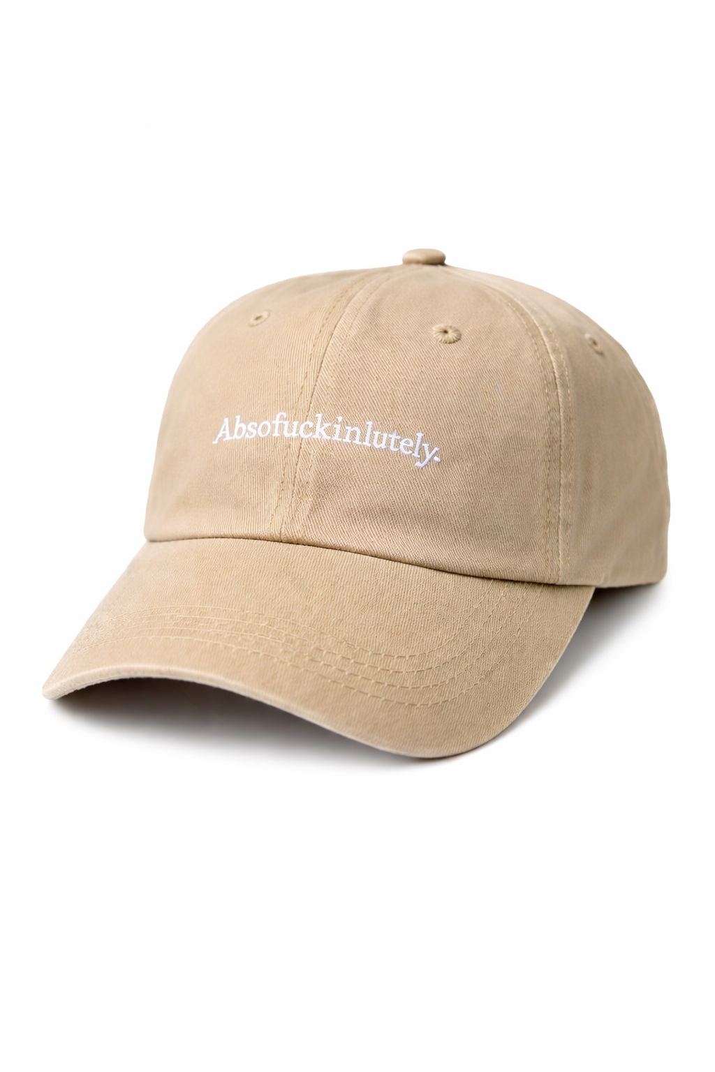 "Absofuckinlutely" Vintage Baseball Cap - Beige