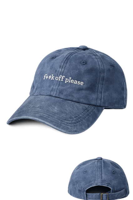 "F**k Off, Please" Vintage Style Cap - Green