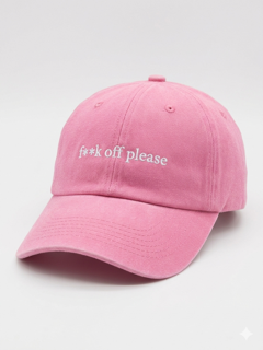 "F**k Off, Please" Vintage style cap - Pink