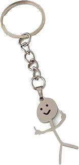 Funny Middle Finger Stickman Keychain